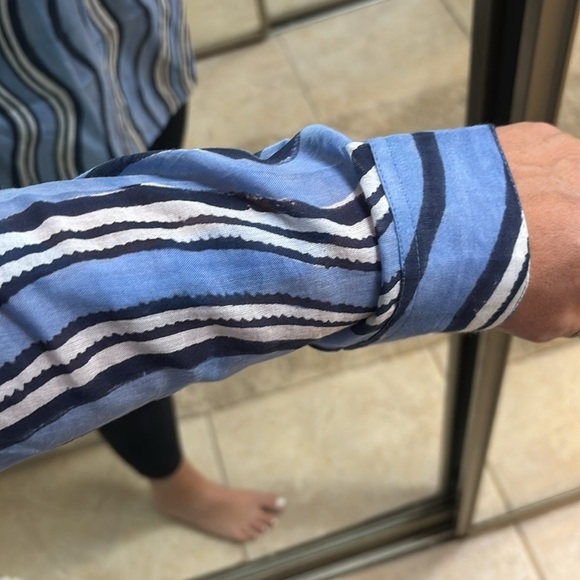 Oliphant Striped Coral and Blue tunic - Picture 7 of 11